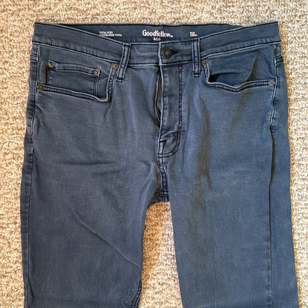 Goodfellow & Co Men's Blue Grey Jeans - Picture 2 of 5